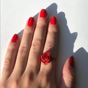 Red Rose Handmade Ring